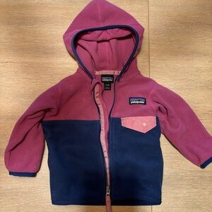 Patagonia Baby Fleece zip, barely worn. 3-6M